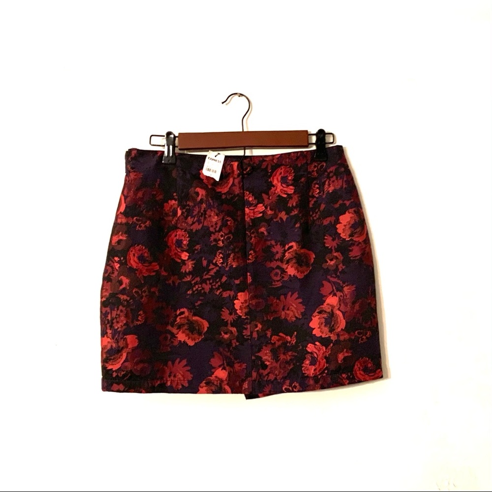 Express Floral Mini Skirt